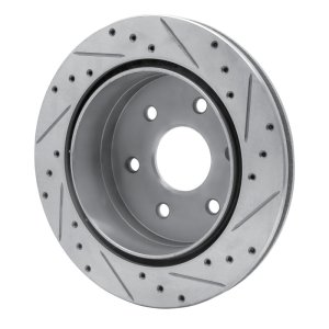 Chevrolet Express 2500 Brake Rotor (1) - Rear Left - R1 Concepts - Drilled & Slotted - Silver - `03-`05